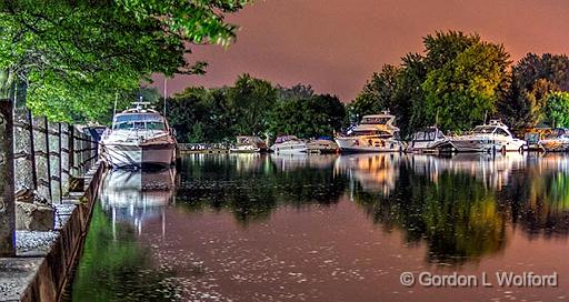 Canal Basin At Night_P1160715.jpg - Photographed along the Rideau Canal Waterway at Smiths Falls, Ontario, Canada.